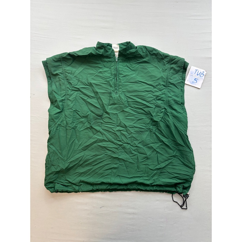 Champro Sports Green Quarter Zip Windbreaker Vest Mens Large Pullover Mesh Lined